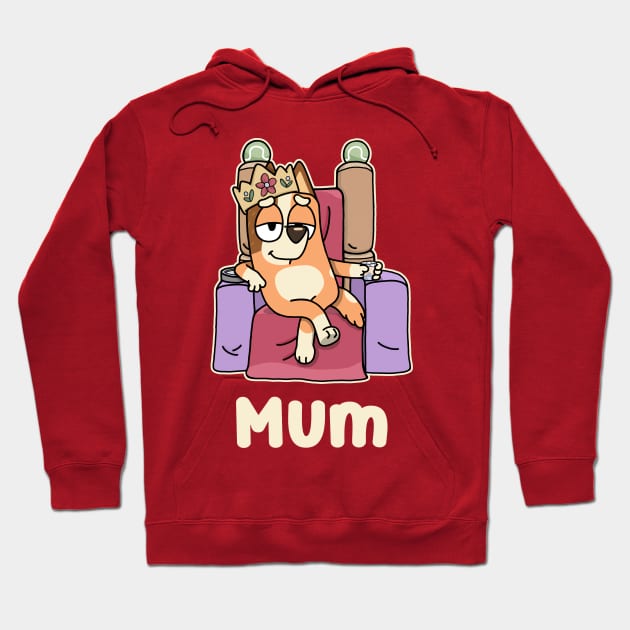 mum queen Hoodie by Otis Prank Calls